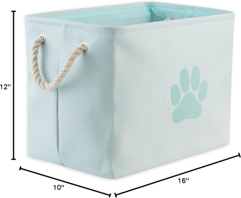 Bone Dry Pet Storage Collection Collapsible Bin, Medium Rectangle in Aqua