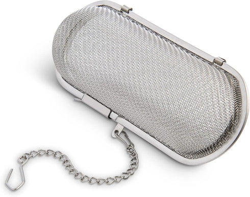 HIC Kitchen Herb Infuser Pod, 18/8 Stainless Steel Mesh for Herbs, Spices, and Loose Teas