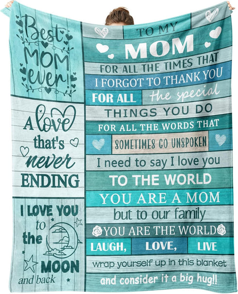 Gifts for Mom Birthday, Mothers Day Mom Blanket, Mom Gifts from Daughters