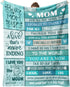 Gifts for Mom Birthday, Mothers Day Mom Blanket, Mom Gifts from Daughters