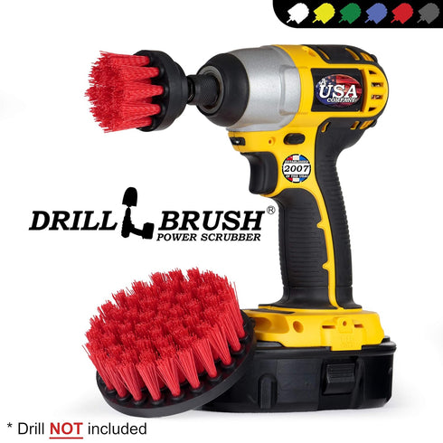 Drill Brush Outdoor Cleaning Attachment - Headstone Cleaning and Restoration - Concrete Stain Remover - Outdoor Garden