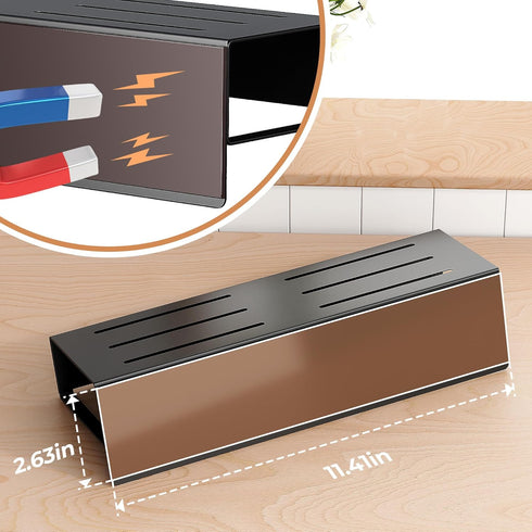4 Pack Vetacsion Moveable Fridge Magnetic Spice Racks,Metal Black