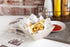 Fox Run Newsprint French Fry Wax Paper Liners, 24-Count
