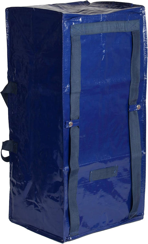 Earthwise X-Large Moving Bags Set of 4, Blue - W/Backpack Straps, Strong Handles & Zippers, Fold Flat Storage Totes