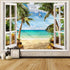 Leeisysme Beach Landscape Tapestry: Tropic Ocean Sea Island Palm Tree Seaside Tapestries for Living Room Summer Wall