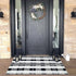 CAINANEL Buffalo Plaid Outdoor Rug, Black and White Hand-Woven Checkered 27.5 x 43 Inches Welcome Mat