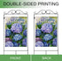 Welcome Spring Floral House Flag, Double Sided Hydrangea Decorative Garden Yard Outdoor Large Decor 28 x 40