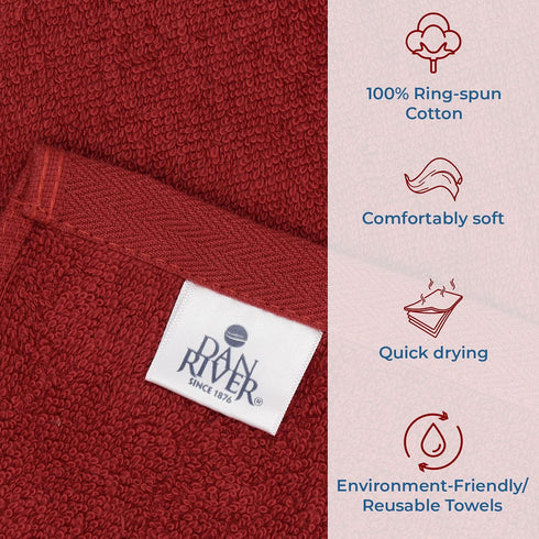 DAN RIVER Dog Towels for Drying Dogs, Large 100% Cotton Puppy Bath Towel, Ultra Soft 450 GSM, 20x40 inches