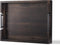 RAKYTO Ottoman Tray, Acacia Wood Serving Tray with Metal Handles, 16.5x12.5in Food Drinks