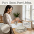 4-Pack Set Pure Linen Flax Washcloths Natural Dish Towels Linen Tea Towel Cloth Napkins Small Hand Towels for Kitchen