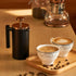 Black French Press Coffee Maker 12oz, Stainless Steel Insulated Coffee Press with Rose Gold Lid, 2 Extra Screens & 1