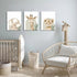 Set 3, 12x16 inch Nursery Wall Decor of Cute Animal Lion Elephant Baby Pictures Poster Prints, Giraffe Jungle Canvas