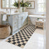 2x6 2'x6') LIVEBOX Washable Runner Rug Checkered, Black Runner Rugs for Hallway, Non-Slip Kitchen Runners, Farmhouse