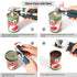 Green Manual Can Opener with Magnet and Sharp Blade, Handheld Openers with Effort-Saving Knob and Multifunctional