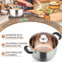 LIANYU 3QT Stainless Steel Stock Pot with Lid, Heavy Duty Cooking Soup Pot for Stew, Simmer, Boiling