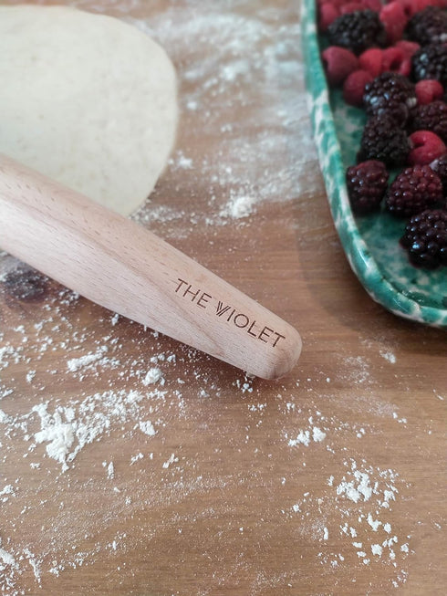 THE VIOLET Wooden French Rolling Pins for Baking, Fondant, Pasta, Dough, 17" Tapered Design - Essential Kitchen Tools