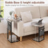 32" Vagusicc C Shaped End Table, Adjustable Height Small Side Table for Couch and Recliner, Tall Couch Side Table Slide