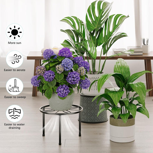 NQW 5 Pack Metal Plant Stand Indoor Outdoor,Indoor Plant Stands for Patio Rustproof,Heavy Duty Flower Pot Stands