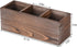 Wooden Silverware Organizer with 3 Spacious Compartments, Cooking Spatula Holder, Kitchen Utensil Flatware Caddy