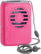 O2COOL Personal Travel Rechargeable Battery Powered Neck Cooling Fan, Single Pack (Pink)