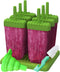 Ozera Popsicle Molds Set of 6 Reusable Ice Pop Molds with Funnel & Cleaning Brush for Homemade Popsicles