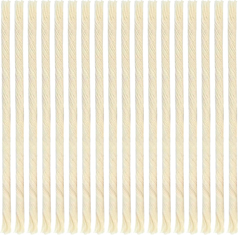 Ner Mitzvah Natural Smokeless Cotton Wicks – Replacement Wicks for Oil Cup Candle – 50 Count (Approx.) 39 Ply Thin
