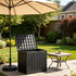 Box,30 Outdoor Storage Gallon Deck Box Outdoor Storage Bench Outside Waterproof Resin Storage Bench, Lockable Patio