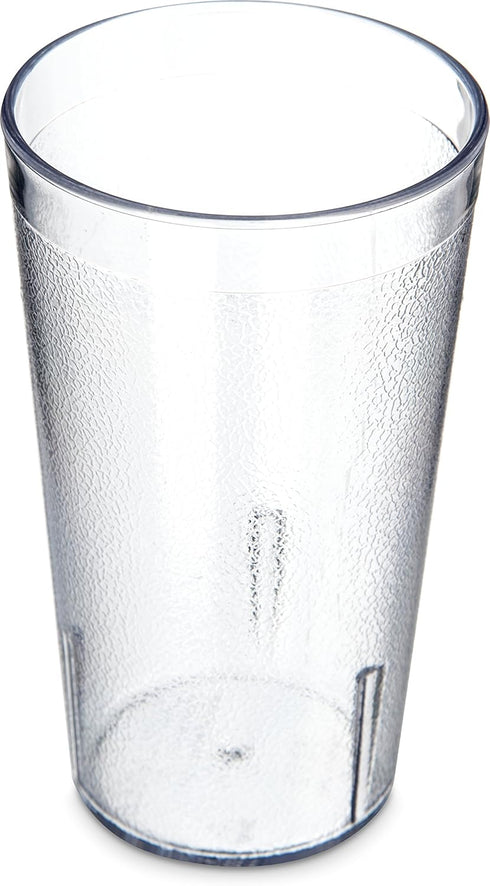 Carlisle FoodService Products 52128107 Stackable Shatter-Resistant Plastic Tumbler, 12 oz., Clear, Pack of 6