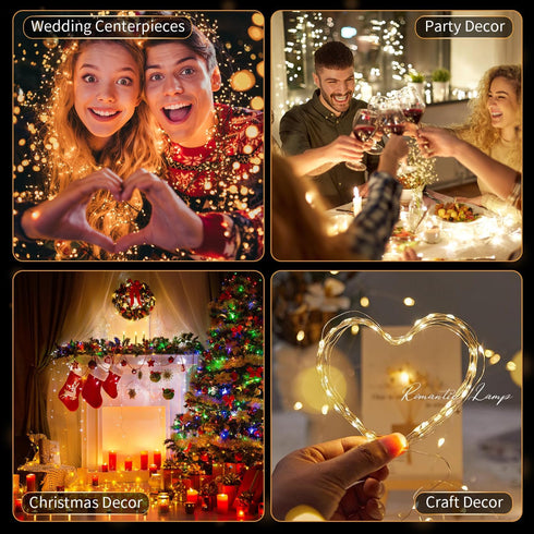 Adamonda 30 Pack Operated,7FT 20 LED Fairy Lights Battery LED Waterproof Mini Twinkle String Lights Battery Powered