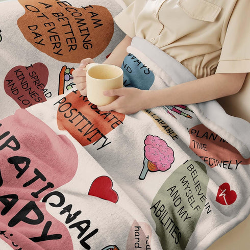 Givetoyou 60inx50in Occupational Therapist Gifts Blanket,Therapist Gifts,Gifts for OT On Occupational Therapist