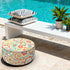 D21 H9 Inch, LVTXIII Indoor/Outdoor Inflatable Ottoman with Handle x Weather-Resistant Round Footstool Pouf for Patio