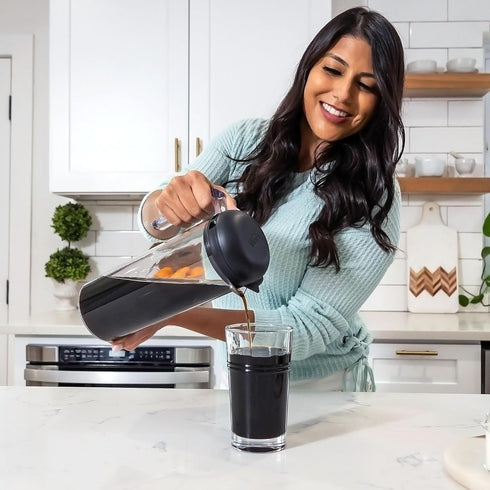 VINCI Cold Brew 360, 1.4L Cold Brew Coffee Maker with Patented Dual Filter 360 Brewing Technology, Iced Coffee Pitcher