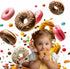 LIHUILAI 3 Pack Silicone Donut Mold, Food Grade Non-Stick Baking Pan for 6 Full Size Donuts, Blue, Green, Pink
