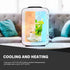 YSSOA 4L Mini Fridge 6 Can Portable Cooler & Warmer for Food, Drinks, Office Desk, Black