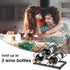 uxcell Black Countertop Wine Rack, Freestanding Tabletop Holder for Up to 5 Standard Bottles