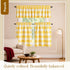 3 Set, 2 26x36 Inch 54x18 Inch, Native Fab Buffalo Check Short Window Curtains, Piece Tier and Valance Tiers