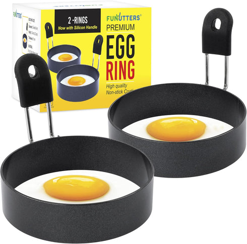 3.5'' Nonstick Egg Rings, Professional Stainless Steel Omelet/Egg Rings for Frying Eggs, Egg Mcmuffins, Mini Pancakes