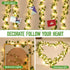 Alabeila Nest Vines,33ft 100 Fake Plants LED Artificial Ivy Garland with Fairy Lights,for Home Living Room Bedroom wall
