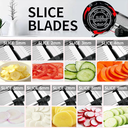 Mandoline Food Slicer, Adjustable Mandoline Slicer for Kitchen, Stainless Steel Mandolin Vegetable Chopper