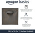 Amazon Basics Collapsible Fabric Storage Cubes Organizer with Handles, 10.5"x10.5"x11", Pack of 6, Gray
