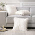 Phantoscope Pack of 2 Faux Fur Solid Throw Pillow Covers, Luxury Soft Decorative Cushion Covers, Cream White 18 x 18
