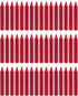 Mega Candles 48 pcs Unscented Straight Red Taper Candles, Hand Poured Wax, 5 Inch x 3/4 Inch