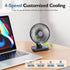 Small Oscillating Fan 3600mAh, Battery Operated Fan,Rechargeable Fan,Small battery powered fan ,Small fan, Oscillating Fan,Dual Adjustable Angle Desktop Air Circulate Fan with 4 Speed for Home Office by CONBOLA