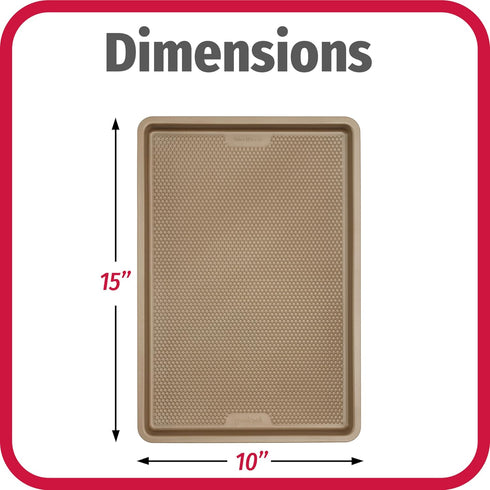 GoodCook BestBake Nonstick Textured Carbon Steel Medium Cookie Sheet, 10" x 15", Bronze Baking Tray