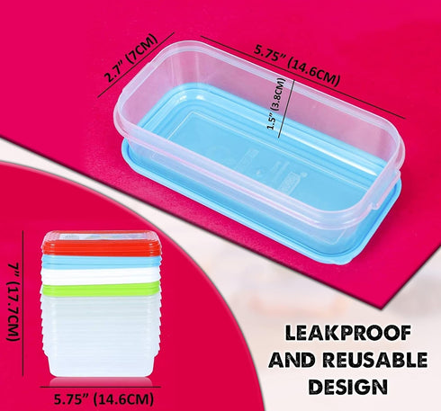 ARSUK 8.5 oz Small Containers with lids Clear Jars, Freezer Storage Plastic Containers for Travel, Kitchen Food Storage, Soups, Snacks, Candy, Screw, Arts and Crafts, Condiment, Reusable BPA-Free