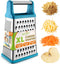 Spring Chef Handheld Stainless Steel XL Parmesan Cheese Grater with Handle - 4 Sided Metal Box Grater for Kitchen