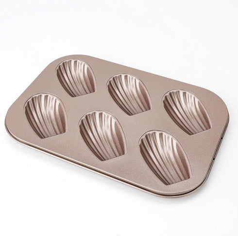 Beasea 3 Pack Madeleine Pans, 10x7 Inch Nonstick Cat Shaped Cake Cookies Pan for Baking