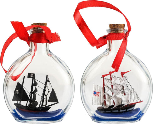 SAILINGSTORY Ship in a Bottle Nautical Christmas Ornaments Boat in a Bottle