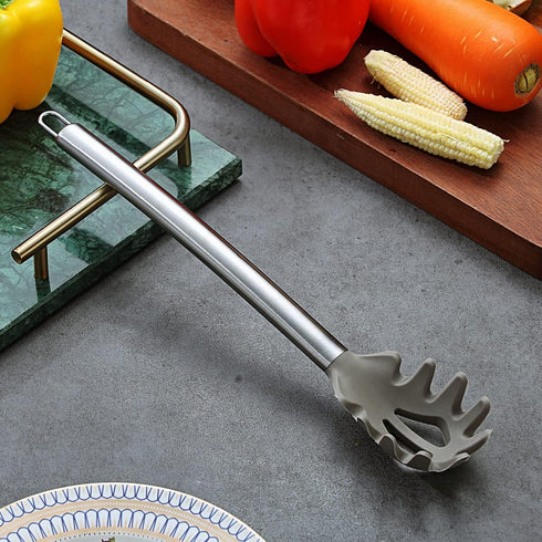 Berglander Spaghetti Spoon Non-stick Silicone Pasta Server, Spaghetti Server For Cooking, Pasta Fork, Noddle Fork