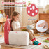 3+ Costzon Kids Couch, Comfy Toddler Soft Sofa Chair with Fleece Fabric Cover, Kids Furniture for Playroom, Children
